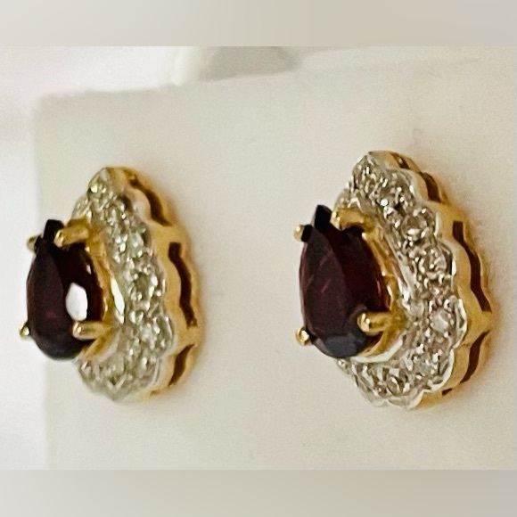 Garnet Diamond set in 14k - Picture 4 of 11